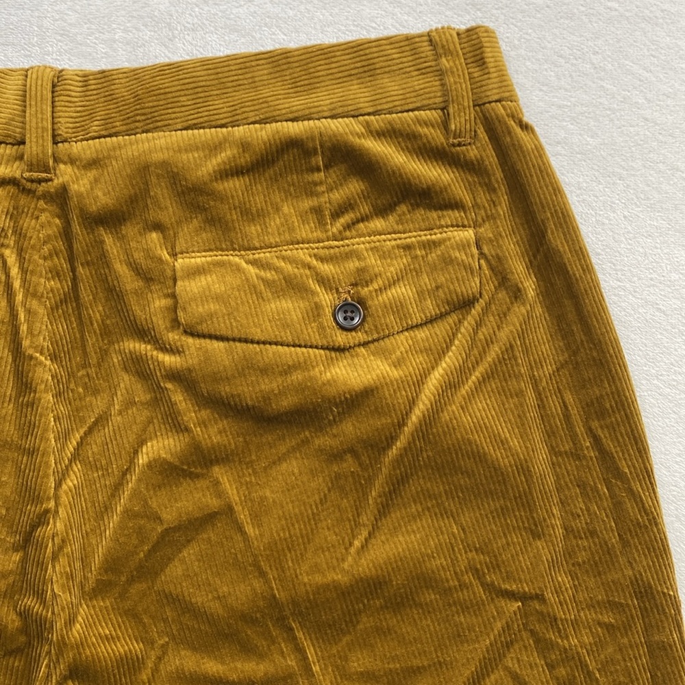 Bonobos Pleated Stretch Corduroy Trouser/Pant (Mustard) *NWOT* - Picture 8 of 16